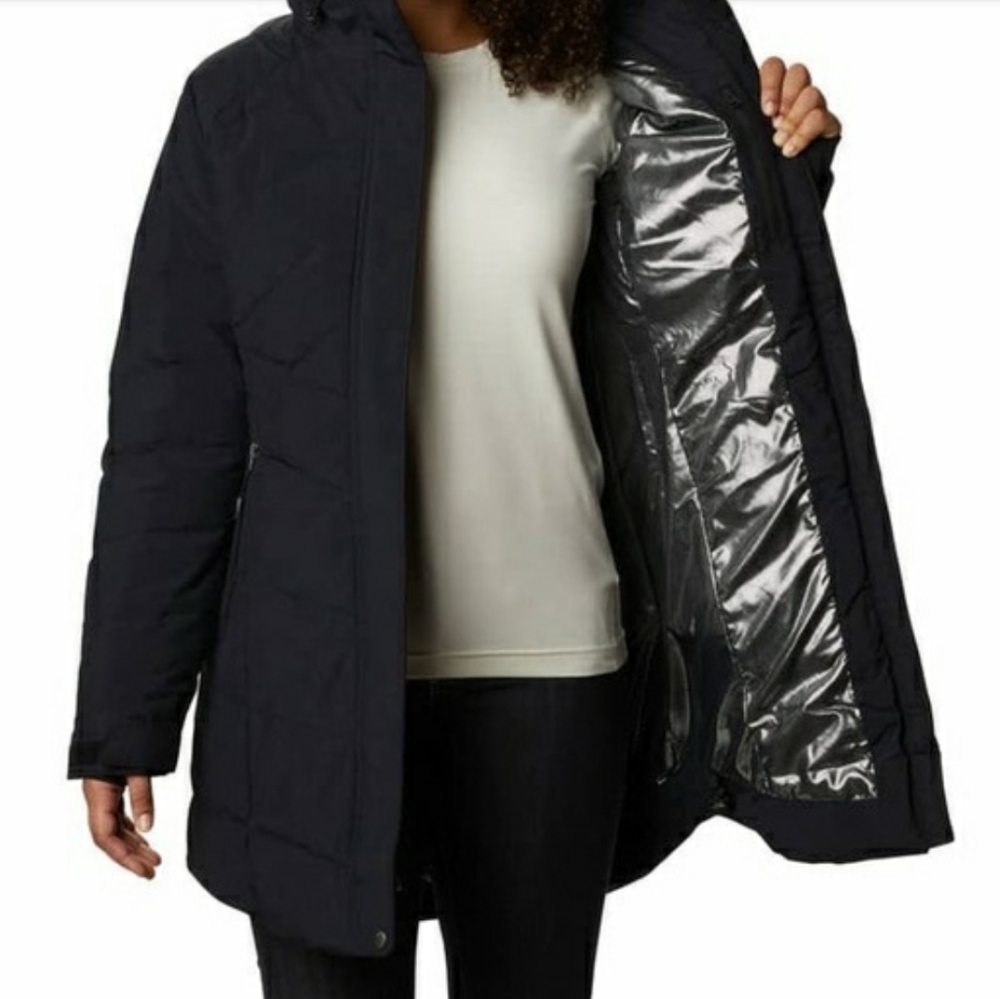 Columbia Women's Black Puffer Down Omni Heat Winter Parka  Jacket